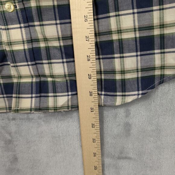 St Johns Bay Shirt Mens Extra Large Button Down Blue Plaid Iron Free Oxford NWT - Picture 4 of 8
